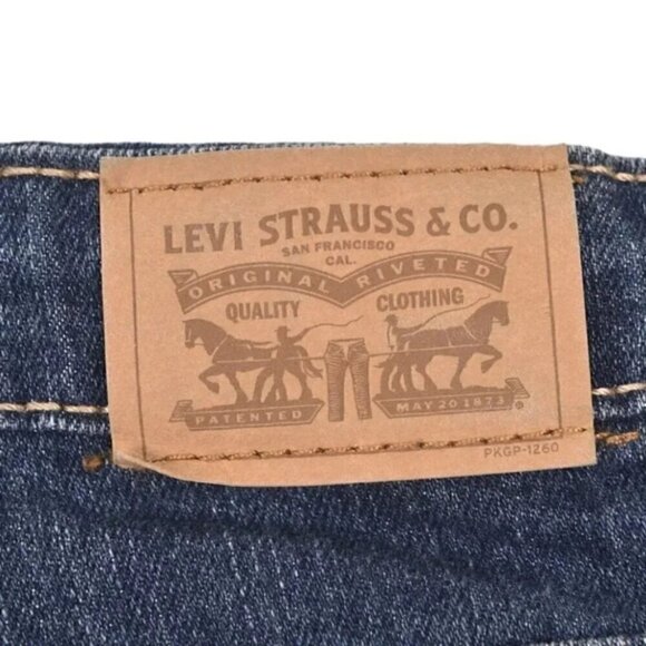 Levi's High Rise Bike Jean Short Dark Wash Girls Size 10 - Picture 4 of 7